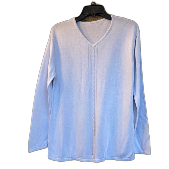 Silk pale silver grey sweater - Picture 1 of 7